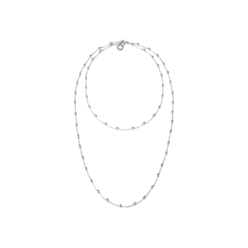 Серебряная цепочка с подвеской-логотипом, 90 см. Chantecler