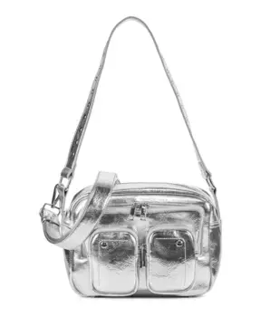 Серебряная кожаная сумка Nnoo, серый