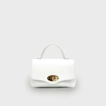 Серебряная кожаная сумка Rachel Apatchy London, белый