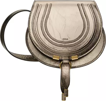 Серебряная маленькая сумка-седло Marcie Chloe