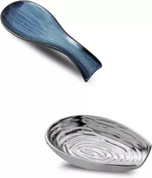 Серебряная подставка для ложек Hasense и темно-синяя подставка для ложек