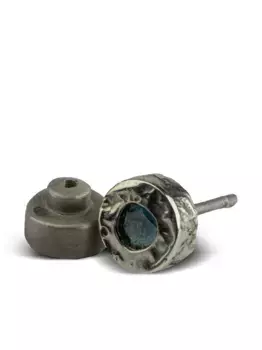 Серебряная серьга-гвоздик с бриллиантом Parts of Four, серебяный