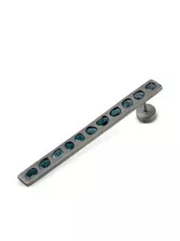 Серебряная серьга Plate с бриллиантами Parts of Four, серый