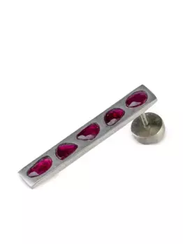 Серебряная серьга Plate с рубином Parts of Four, серый