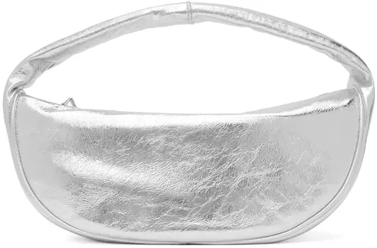 Серебряная сумка-подушка BY FAR