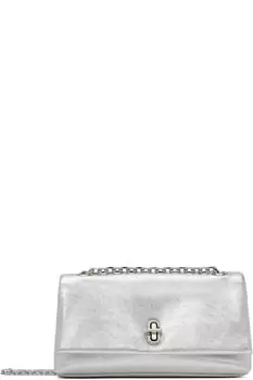 Серебряная сумка «The Metallic Dual Chain Wallet» Marc Jacobs