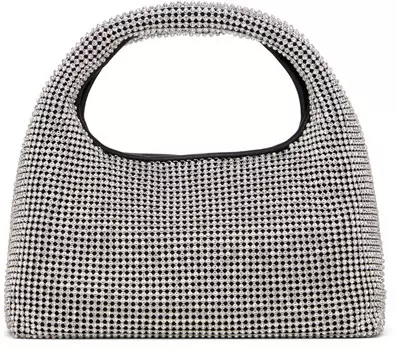 Серебряная сумка-тоут «The Rhinestone Mini Sack» Marc Jacobs