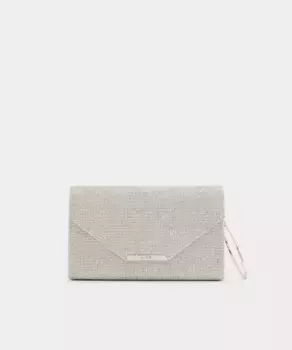 Серебряная сумочка с магнитной застежкой Aldo