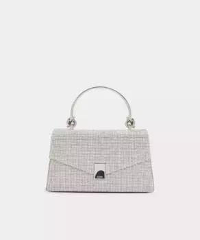 Серебряная сумочка с магнитной застежкой Aldo