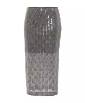 Серебряная юбка с пайетками Liu Jo, серый