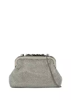 Серебряная женская сумка через плечо размером 5X22x12 смvbs7ud01490 Valentino, серебряный