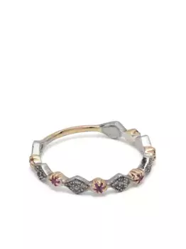 Серебряное кольцо Ava N°1 с бриллиантами и сапфирами Pascale Monvoisin, золотой