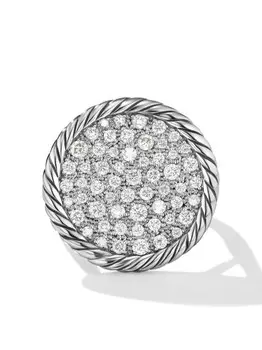 Серебряное кольцо DY Elements с бриллиантами David Yurman, серебряный