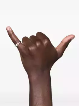 Серебряное кольцо-печатка с двумя камнями Maria Black, золотой