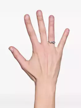 Серебряное кольцо-печатка с двумя камнями Maria Black, серебяный