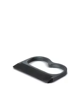 Серебряное кольцо Plate Double Pyroid Parts of Four, черный