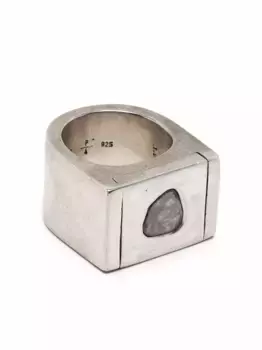 Серебряное кольцо Plate с бриллиантом Parts of Four, серебяный