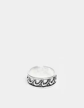 Серебряное кольцо с волнистой отделкой Faded Future