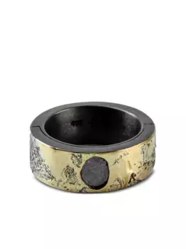 Серебряное кольцо Sistema Parts of Four, черный