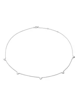 Серебряное колье Heart Station Monica Vinader, серебряный