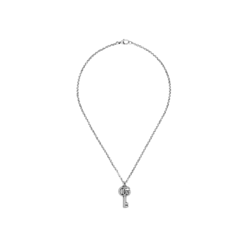 Серебряное колье marmont с ключом и двойной буквой g Gucci