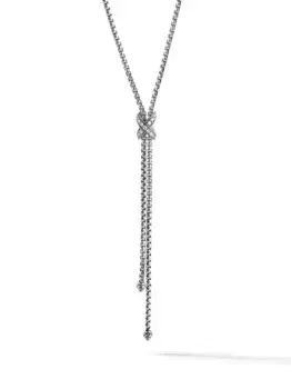 Серебряное колье Petite X Larial с бриллиантами David Yurman, серебяный