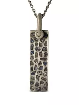 Серебряное колье Plate Parts of Four, серебряный