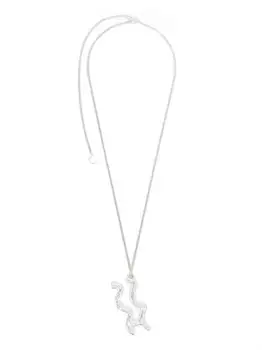 Серебряное колье с подвеской JIL SANDER, серебяный