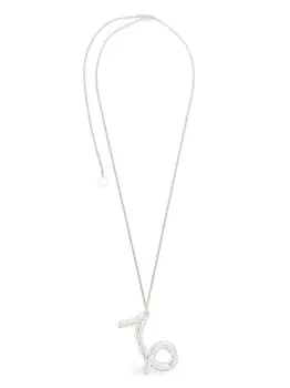 Серебряное колье с подвеской Jil Sander, серебряный