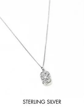 Серебряное колье с подвеской в виде компаса ASOS DESIGN
