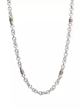 Серебряное колье Wrap John Varvatos, серебяный