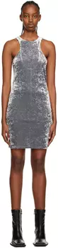 Серебряное мини-платье с открытой спиной Han Kjobenhavn