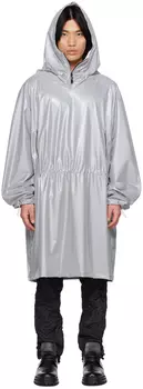 Серебряное переливающееся пальто 424