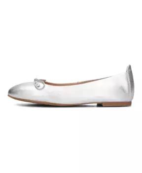 Серебряные балетки с декоративными деталями Unisa, серый