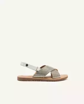 Серебряные босоножки для девочек Gioseppo, серебряный