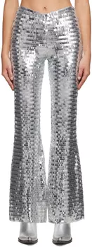 Серебряные брюки-робот Simon Miller