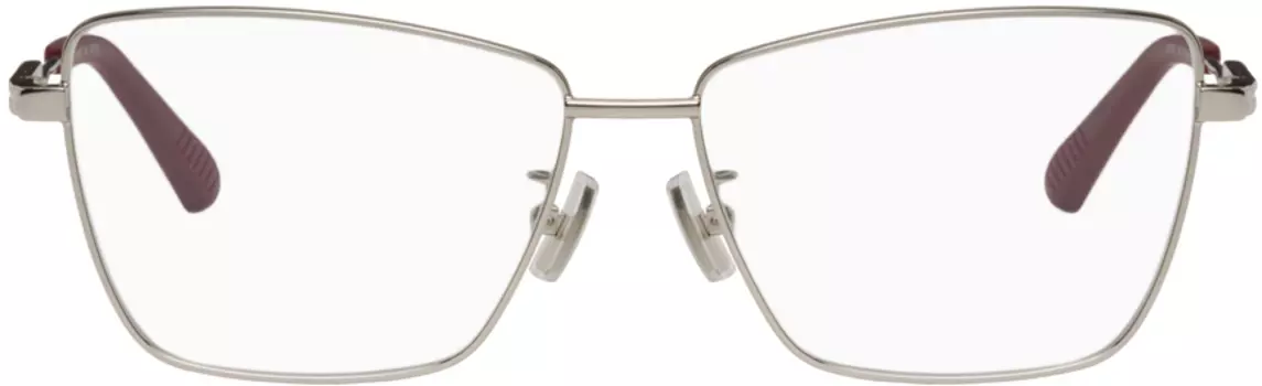 Серебряные классические очки Bottega Veneta