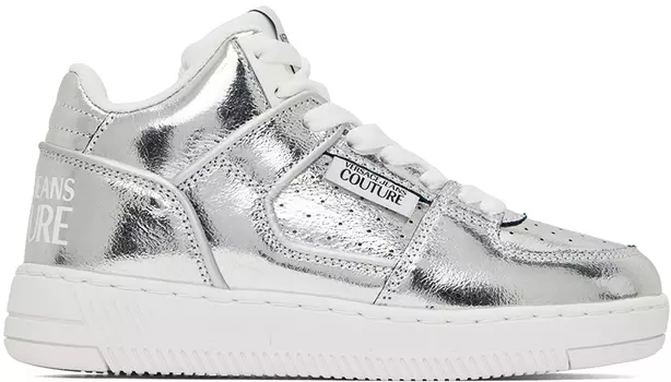 Серебряные кроссовки Meyssa Versace Jeans Couture