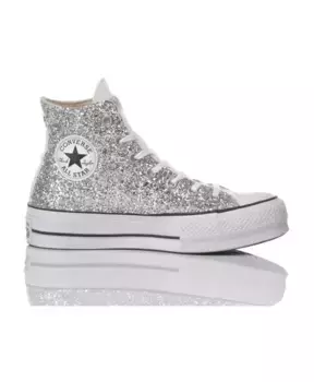 Серебряные кроссовки ручной работы Converse, серый