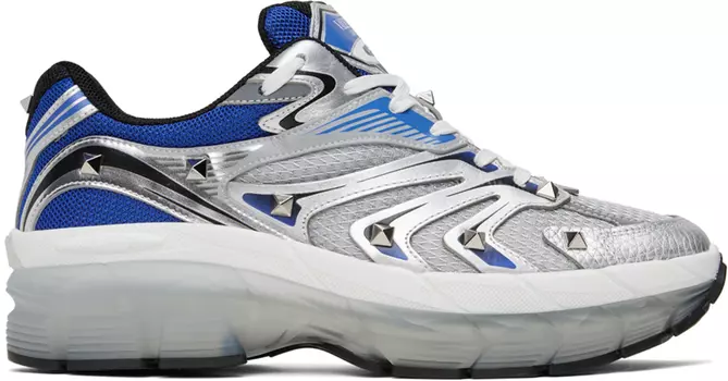 Серебряные кроссовки S-2960 Valentino Garavani