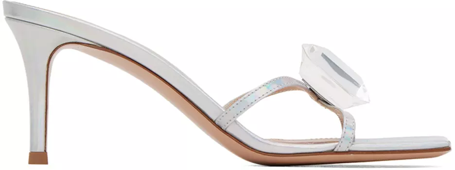 Серебряные мюли Jaipur Gianvito Rossi