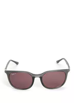 Серебряные мужские солнцезащитные очки геометрической формы Ray-Ban, серебряный