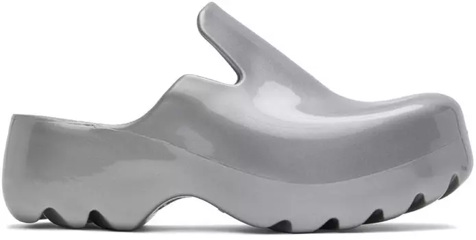 Серебряные резиновые лоферы Flash Bottega Veneta