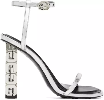 Серебряные сандалии G Cube Givenchy