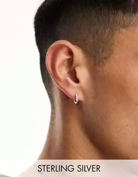 Серебряные серьги-кольца ASOS DESIGN диаметром 12 мм