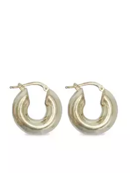 Серебряные серьги-кольца JIL SANDER, серебяный