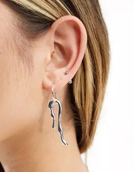 Серебряные серьги-кольца Weekday Millie