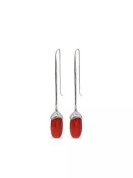 Серебряные серьги-подвески carnelian Sophie Buhai, красный