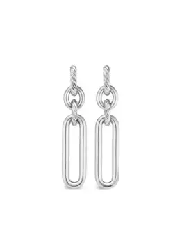 Серебряные серьги-подвески Lexington Double Link David Yurman, серебяный
