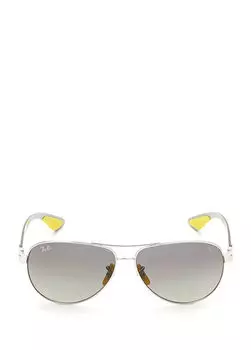Серебряные солнцезащитные очки Ray-Ban, серебряный